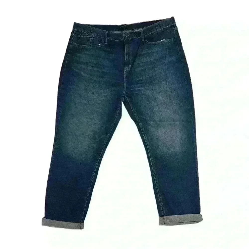 Banana Republic Dark Wash Girlfriend Jean Cropped Size 35/20